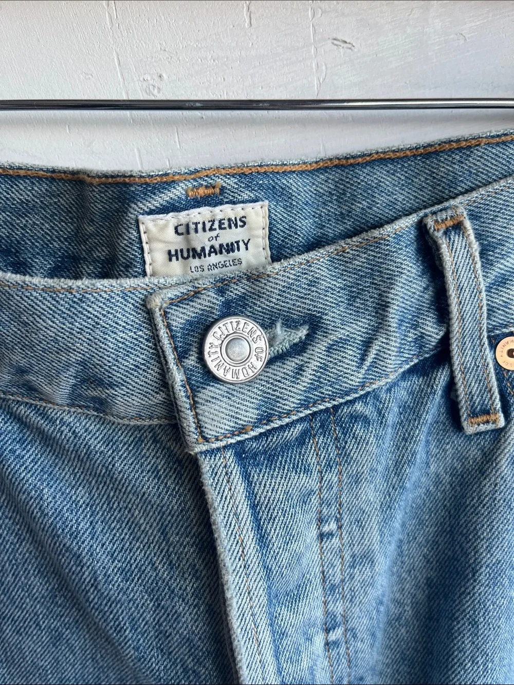 Anthropologie Light Blue Denim Mini Skirt
